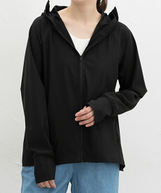 【WEB限定】ラッシュガード 接触冷感 UVカット パーカー 薄手 トップス 長袖 ハニさら 大きいサイズ 速乾ドライ 抗菌防臭 ストレッチ レディース Honeys ハニーズ ラッシュガードパーカー