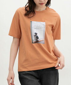 SALE トップス Tシャツ 半袖Tシャツ カットソー 半袖 コットン 綿 UVカット USAコットン フォトプリント レディース セール Honeys ハニーズ フォトプリントTシャツ