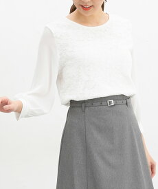 ＼最大2000円OFFクーポン配布中♪／★期間限定価格★トップス レースTシャツ Tシャツ カットソー UVカット 8分袖Tシャツ 8分袖 レース スカラップ レディース Honeys ハニーズ 8分袖前身レースTシャツ