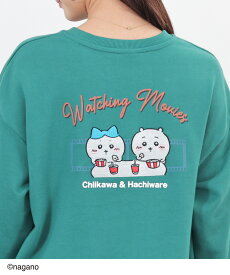 トップス トレーナー スウェット 長袖 ちいかわ キャラクター ゆったり 綿混 裏毛 刺繍 プリント レディース Honeys ハニーズ ちいかわ／ゆるトレーナー