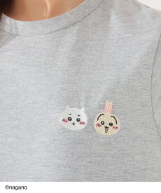 【お得なクーポン配布中！】ちいかわ Tシャツ トップス 半袖Tシャツ カットソー 半袖 キャラクター 刺繍 プリント 綿混 クルーネック レディース Honeys ハニーズ ちいかわ／Tシャツ