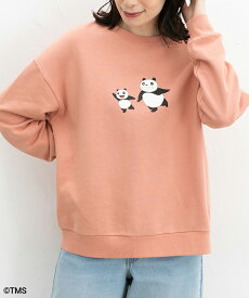 SALE トップス スウェット 長袖 パンダコパンダ 綿 クルーネック ゆったり レディース セール Honeys ハニーズ パンダコパンダ／トップス