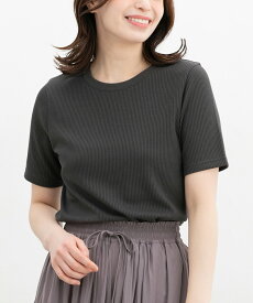 ＼最大2000円OFFクーポン配布中♪／トップス Tシャツ カットソー 半袖 UVカット 半袖Tシャツ 無地 ボーダー柄 花柄 綿混 クルーネック レディース Honeys ハニーズ 半袖ワッフルTシャツ