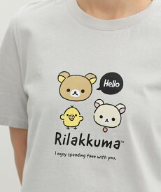 【期間限定クーポン配布中】SALE トップス Tシャツ 半袖Tシャツ カットソー 半袖 コットン 綿 UVカット リラックマ キャラクター レディース セール Honeys ハニーズ リラックマ／Tシャツ