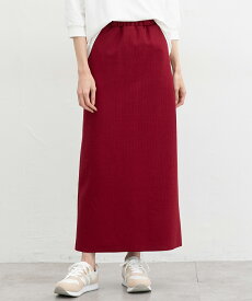 ボトムス スカート ロングスカート ロング丈 セルフカット 大きいサイズ Iラインシルエット ストレッチリブ レディース Honeys ハニーズ セルフカットスカート