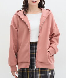 SALE トップス スウェット 長袖 パーカー ジップパーカー ジップアップパーカー レディース セール Honeys ハニーズ ダブルジップゆるパーカー