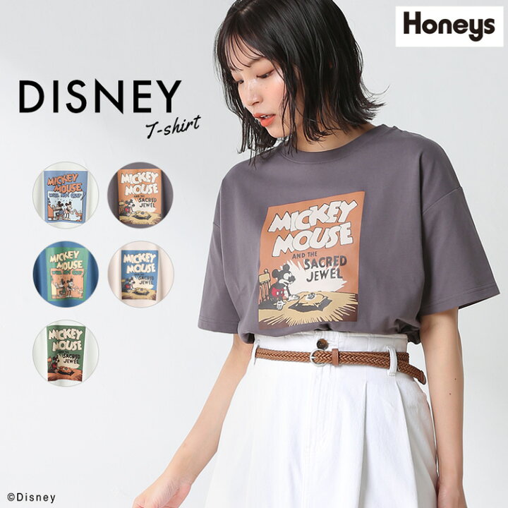 楽天市場 トップス Tシャツ 半袖 プリント レトロ オーバーシルエット カジュアル レディース 春 夏 Sale セール Honeys ハニーズ ｔシャツ ディズニー ハニーズ オンラインショップ