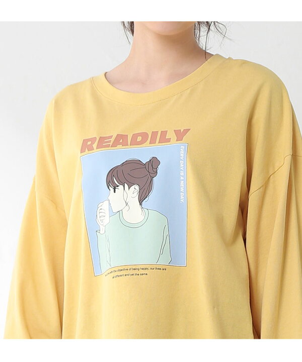 楽天市場 トップス Tシャツ 長袖 イラストプリント レディース 秋 冬 Honeys ハニーズ イラストプリントｔシャツ ハニーズ オンラインショップ