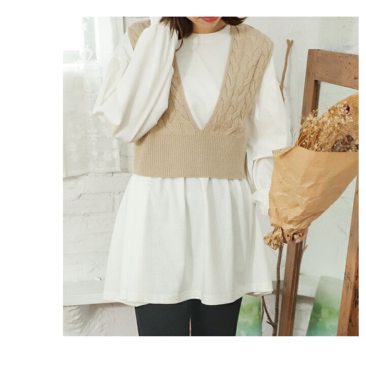 楽天市場 トップス セットアイテム 長袖 ビスチェ チュニック 無地 おしゃれ レディース 秋 冬 洋服セットアイテム Sale セール Honeys ハニーズ ビスチェ付トップス ハニーズ オンラインショップ