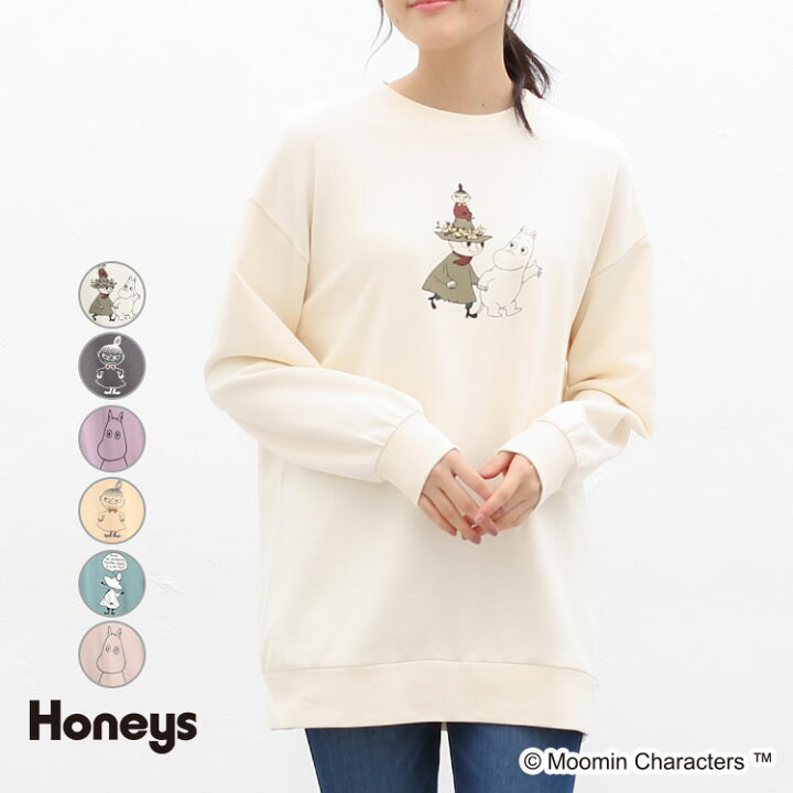 楽天市場 トップス チュニック 長袖 スウェット トレーナー イラストプリント レディース 秋 冬 Honeys ハニーズ ムーミンチュニック ハニーズ オンラインショップ
