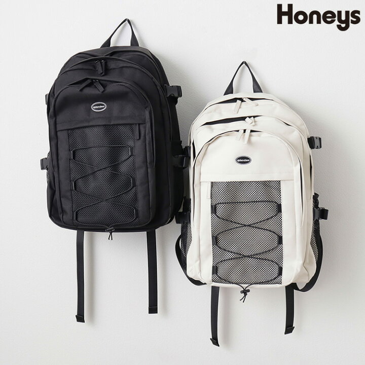 楽天市場 鞄 バッグ リュック リュックサック 大容量 収納 ポケット ｐｃ タブレット ロゴ レディース 雑誌掲載 Nicola Honeys ハニーズ 多ポケット大容量リュック ハニーズ オンラインショップ