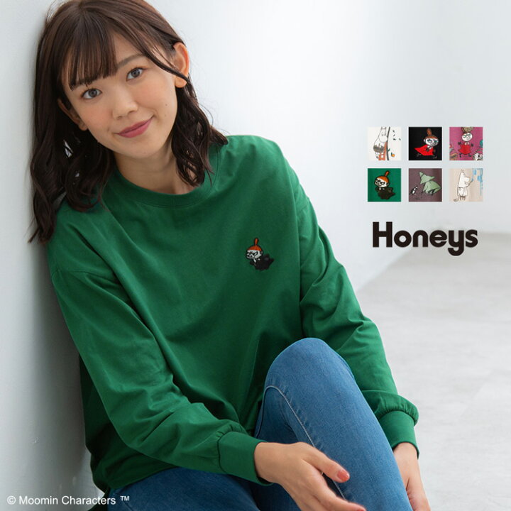 楽天市場 トップス チュニック ロンｔ カットソー 長袖 綿 刺繍 プリント おしゃれ レディース 秋 Honeys ハニーズ ムーミン ゆるチュニック ハニーズ オンラインショップ