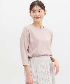 トップス Tシャツ ロンT 7分袖 綿100％ UVカット カジュアル ネコ にゃんこ レディース Honeys ハニーズ 7分袖アニマルプリントT