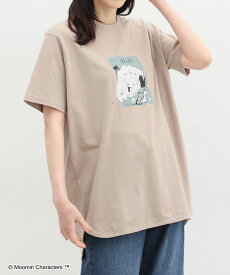 Tシャツ レディース 半袖 ロング チュニック ゆったり ミィ 大人 キャラクター 夏 部屋着 Honeys ハニーズ ムーミン／半袖チュニック