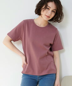 トップス Tシャツ カットソー レディース 白 黒 きれいめ 無地 半袖 シンプル UVカット 綿100％ Honeys ハニーズ クルーネックTシャツ