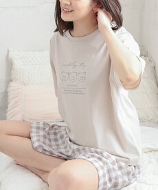 【5/25(土)限定】抽選で最大100％ポイントバック！ルームウェア パジャマ 部屋着 半袖 Tシャツ ショートパンツ レディース 夏 Honeys ハニーズ 動物プリントルームウェア（上下セット）