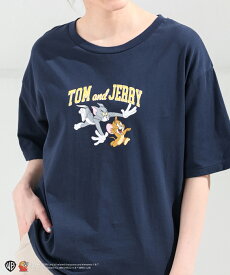 トップス Tシャツ カットソー 半袖 綿100％ イラストプリント ロゴ おしゃれ レディース 夏 Honeys ハニーズ トムとジェリー／Tシャツ