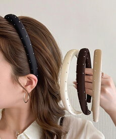サテン カチューシャ スタッズ付き シンプル 幅広 太い 太め 無地 フォーマル 韓国風 ヘアアクセサリー 白髪隠し 結婚式 花嫁 和装 大人 子供 かわいい おしゃれ 頭が痛くならない 髪飾り 送料無料 4色