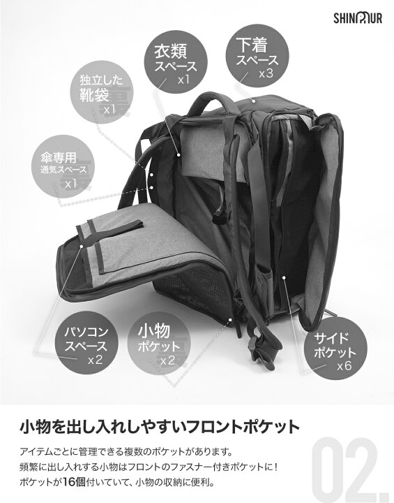 楽天市場】リュック メンズ リュックサック 大容量30L 3way 防水 1680D 