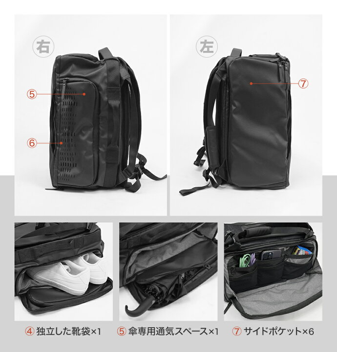 楽天市場】リュック メンズ リュックサック 大容量30L 3way 防水 1680D 