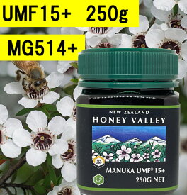 お試しマヌカハニーUMF15+ 250g【無添加天然蜂蜜（はちみつ)】【UMF値検査証明書写付】
