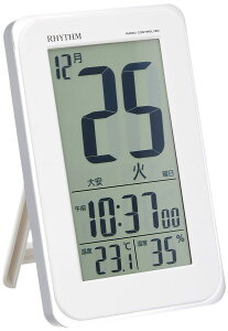 ���Y��(RHYTHM) �ڊo�܂����v �d�g���v �d�q���A���[�� ���x ���x ���߂��� �J�����_�[ �Z�j ���C�g�t�� �� 12.8x8.2x2.3cm 8RZ139SR03