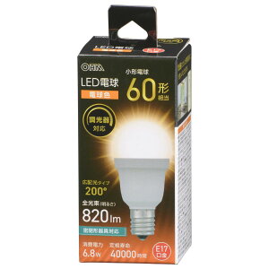 �I�[��(OHM) LED�d�����` E17 60�`���� ������Ή� �d���F�b�I�[���d�@ LDA7L-G-E17/D AG5 06-5492