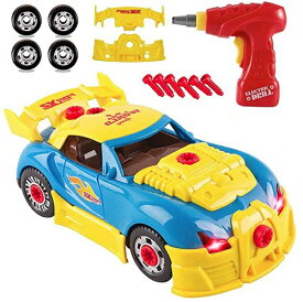 DIY組み立てレーシングカーおもちゃ 知育玩具 男の子の玩具 変形 音と軽いレーシングカー模型 創造力・認知力 誕生日プレゼント 入園ギフト クリスマスプレゼント