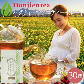 ハグティー・マタニティーセレクト 1.6g x 30p（ 48g ティーバッグ ） ほんぢ園 ＜ ノンカフェイン ハーブティー 妊婦 妊娠中 プレママ マタニティー ブレンド茶 タンポポ茶 ルイボス ローズヒップ 香料 保存料 不使用 P10 ＞ ／セ／ ● NEW 100c