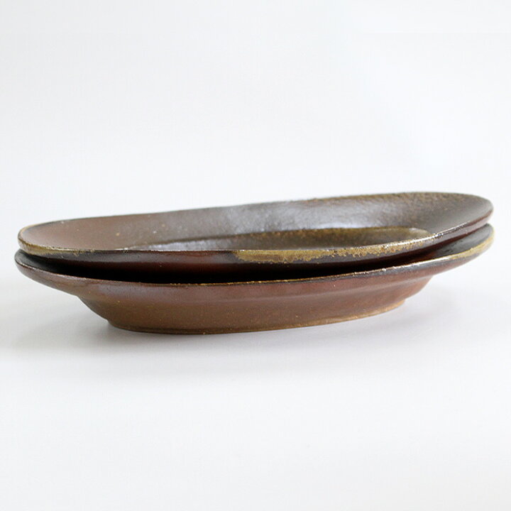 楽天市場】和食器 備前焼 楕円皿 Quiet House オーバルリム M 25cm