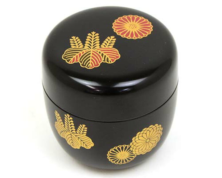 楽天市場】茶道具 棗 なつめ 木乾 中棗 黒 真塗 菊桐 日本製 国産 茶道  