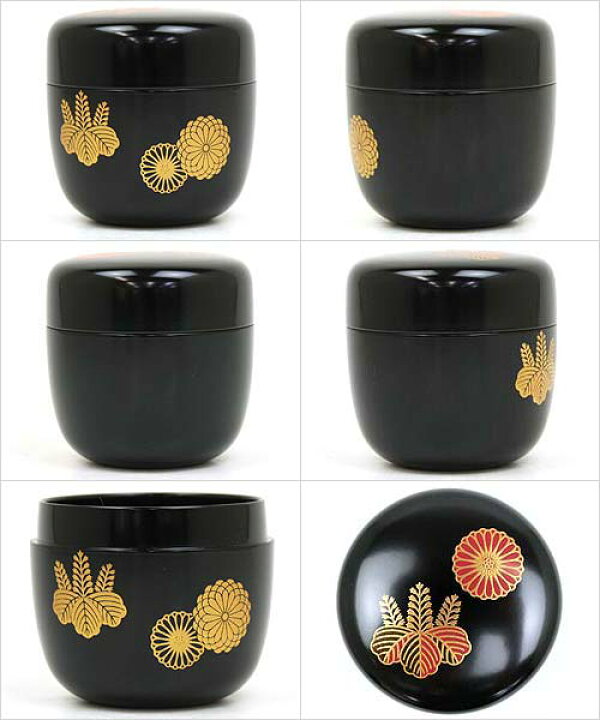 楽天市場】茶道具 棗 なつめ 木乾 中棗 黒 真塗 菊桐 日本製 国産 茶道  