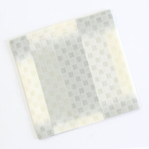 茶道具 古帛紗 紗 正絹 市松ぼかし 釣石畳 薄緑 シルク 絹 アイボリー 和装小物 裏千家 古袱紗 小帛紗 送料無料