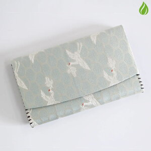 茶道具 名物裂 大寸(懐紙入) 亀甲地松喰鶴文様 (きっこうじまつくいづるもんよう) 中川政七商店 絹 正絹 シルク 服紗ばさみ 袱紗ばさみ 服紗入れ 帛紗入れ 袱紗入れ 三折れ 懐紙入れ 懐