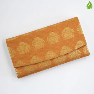 茶道具 名物裂 三ツ折(懐紙入) 鶏頭金襴 オレンジ (けいとうきんらん)中川政七商店 絹 正絹 シルク 服紗ばさみ 袱紗ばさみ 服紗入れ 帛紗入れ 袱紗入れ 三折れ 懐紙入れ 懐紙ばさみ 送