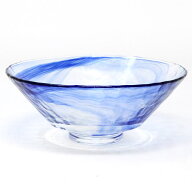 茶道具 抹茶茶碗 ガラス 平茶碗 義山 瑠璃 東太武朗作 硝子 義山 平茶碗 日本製