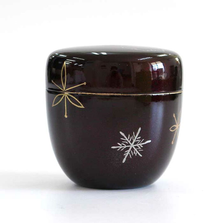 楽天市場】茶道具 棗 なつめ 東雲 溜塗 中棗 雪月花蒔絵 地味 ( 内梨子  