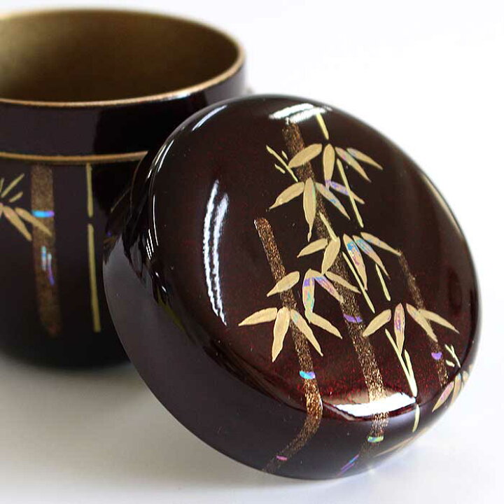 楽天市場】茶道具 棗 なつめ 東雲 溜塗 中棗 竹蒔絵 ( 内梨子地 ) 日本 