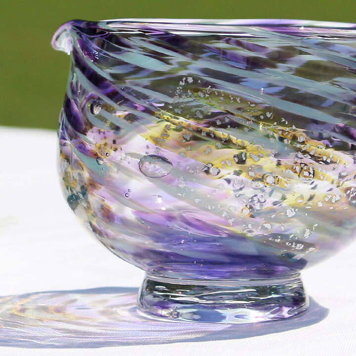 楽天市場】茶道具 ガラス 片口 抹茶茶碗 宙 -Sora- 夏茶碗 硝子 ガラス  