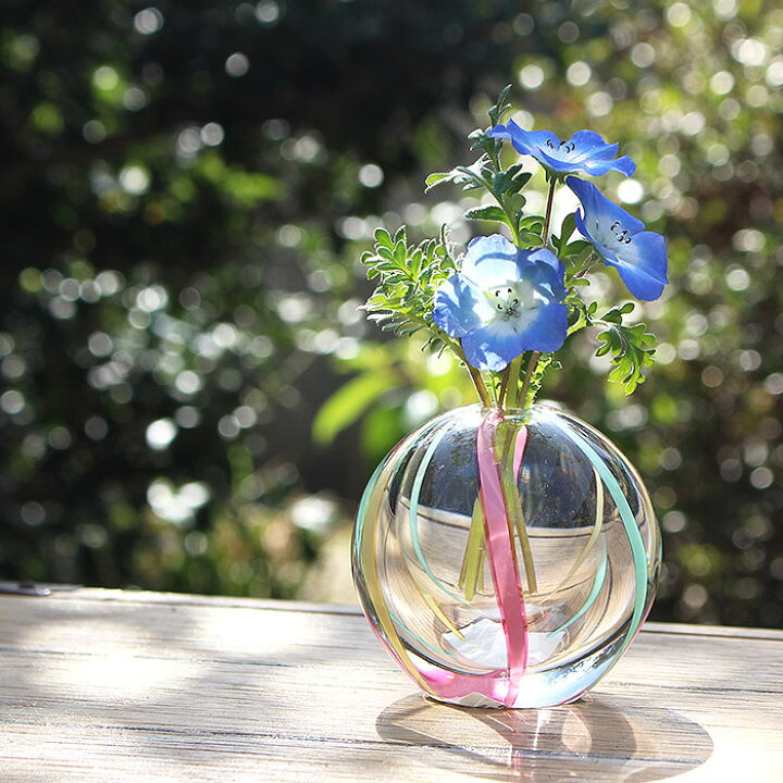 楽天市場】一輪挿し 花瓶 フラワーベース ガラス 津軽びいどろ 色手鞠  