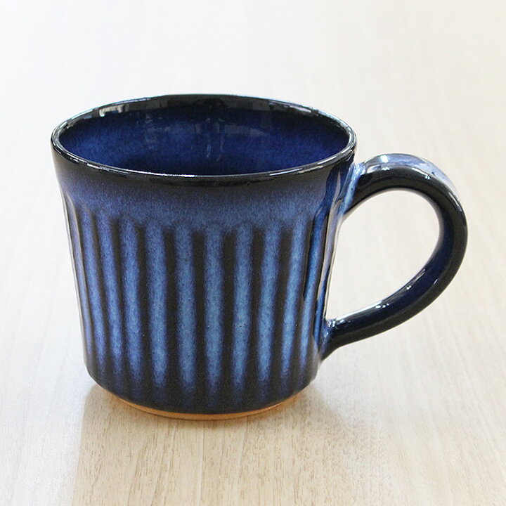 楽天市場 萩焼 マグカップ 陶器 しのぎ 青色 和食器 日本製 萩 風来房 コーヒー コップ カップ 食器 国産 焼き物 作家 窯元 Z 抹茶 日本の食と暮らしの道具店