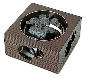 T【茶道具 風炉 電熱器】万能箱風炉(電気炭付)強弱切替スイッチ付(YU-702) 【宅配便配送】(メーカー直送品) 【 炭型ヒーター 風炉 電気炭 ヤマキ電器 電熱茶道具 電熱風炉 】 送料無料
