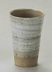 青磁白刷毛ビールコップ【美濃焼】