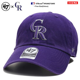 47 キャップ コロラド ロッキーズ メンズ レディース 春夏秋冬用 紫 MLB Rockies ロゴ 47brand フォーティセブン 帽子 cap ローキャップ 浅め ぼうし ベースボールキャップ おしゃれ かっこいい b系 ヒップホップ ファッション ストリート系 ブランド 新作 RGW27GWS