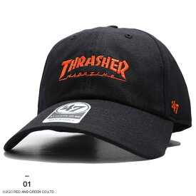 47 × THRASHER キャップ サンフランシスコ ジャイアンツ メンズ レディース 春夏秋冬用 黒 MLB 47brand フォーティセブン スラッシャー 限定 コラボ 帽子 cap 浅め ぼうし おしゃれ かっこいい b系 ヒップホップ ファッション ストリート系 ブランド BX-ONBRD102GWS-BK