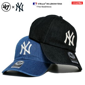 47 キャップ デニムキャップ ニューヨークヤンキース メンズ レディース 春夏秋冬用 インディゴブルー 大きいサイズ MLB NY ロゴ フォーティセブン CLEAN UP 帽子 cap ローキャップ 浅め b系 ヒップホップ ファッション ストリート系 ブランド 2025秋冬 新作 14858388-3