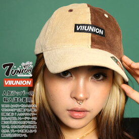 7union キャップ レディース 黒/茶色 セブンユニオン 帽子 cap ローキャップ 浅め ぼうし ベースボールキャップ おしゃれ かわいい アシンメトリー 切替 スケボー サーフ ゴルフ b系 ヒップホップ ストリート系 ハイ ブランド IPXY-122