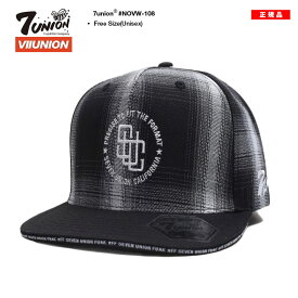 7union キャップ メンズ 春夏秋冬用 黒 大きいサイズ セブンユニオン 帽子 cap 深め フラットバイザー スナップバックキャップ シンプル チェック柄 オンブレーチェック 反復ロゴ チカーノ b系 ヒップホップ ファッション ストリート系 ハイ ブランド 2024春夏 新作 NOVW-108