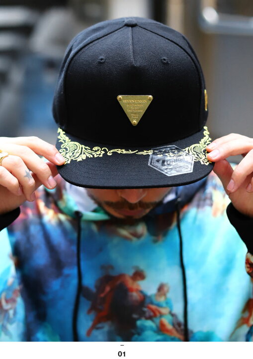 楽天市場 7union キャップ メンズ レディース 春夏秋冬用 黒 セブンユニオン 帽子 Cap 深め スナップバックキャップ おしゃれ かっこいい 派手 総柄 ゴールドプレート 金刺繍 大人 刺繍 アメカジ サーフ ゴルフ B系 ヒップホップ ファッション ストリート系 ハイ