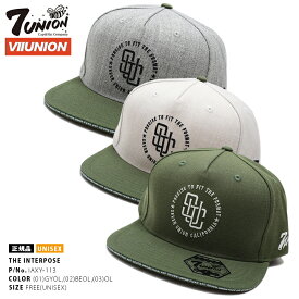 7union キャップ メンズ レディース 春夏秋冬用 グレー/ベージュ/オリーブ セブンユニオン 公式 帽子 cap 深め スナップバックキャップ おしゃれ 切り替え 切替 バイカラー サークルロゴ 刺繍 b系 ヒップホップ ファッション ストリート系 IAXY-113